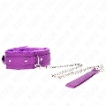 kink - collar with leash 65 cm with restrictions purple 36-42 cm x 5.5 cm