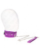 kink - collar con correa 65 cm con restricciones morado ajustable 36-42 cm x 5.5 cm