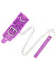 kink - collar con correa 65 cm con restricciones morado ajustable 36-42 cm x 5.5 cm