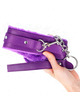 kink - collar con correa 65 cm con restricciones morado ajustable 36-42 cm x 5.5 cm