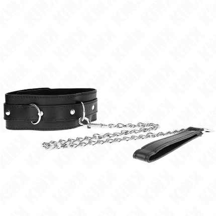kink - collar con correa 65 cm negro 54 x 4.5 cm