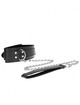 Kink - collar con correa 65 cm hebillas plateadas ajustable 33-46 cm x 5.5 cm