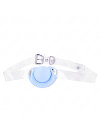 kink - light blue pacifier shaped gag 5.5 x 4 cm adjustable 43-60 cm