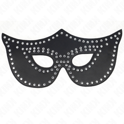 kink - leatherette mask with rivets model 2 30 x 12 cm