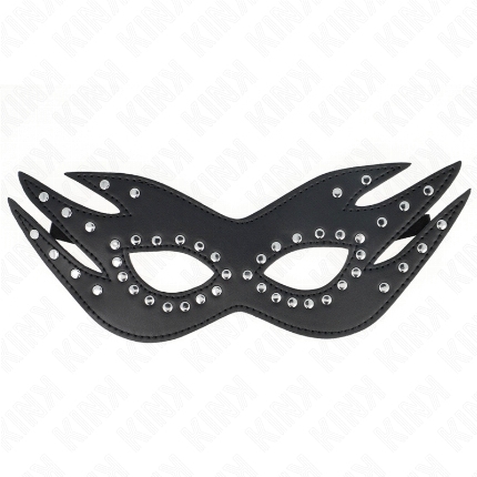 kink - leatherette mask with rivets model 3 26 x 9.5 cm