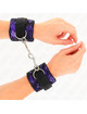 kink - muÑequeras cortas de encaje terciopelo y uniÓn de nylon violeta/negro 23 x 6.5 cm