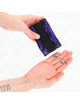 kink - short velvet lace wrist restraints and nylon bind purple / black 23 x 6.5 cm