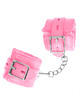 Kink - muÑequeras forradas con agujeros cuadrados rosa y correa rosa ajustable 17-29 cm x 6 cm