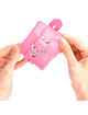 Kink - muÑequeras forradas con agujeros cuadrados rosa y correa rosa ajustable 17-29 cm x 6 cm
