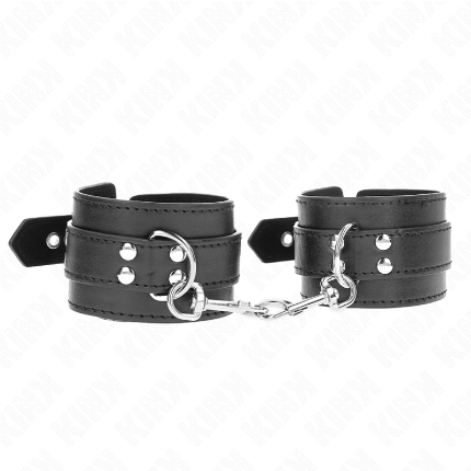 kink - muÑequeras con tachuelas negro 35 x 6 cm