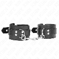 kink - muÑequeras con tachuelas negro 35 x 6 cm