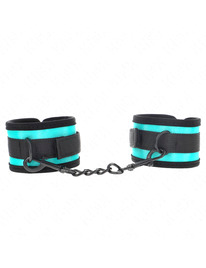 kink - muÑequeras negro-azul ajustable 18-32 cm x 5 cm