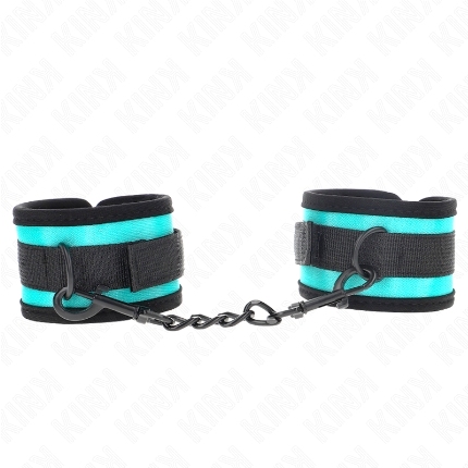 kink - muÑequeras negro-azul ajustable 18-32 cm x 5 cm