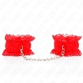 kink - lace elastic wrist restraints red
