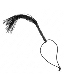 kink - mini silicone whip with 6 black beads 26 cm