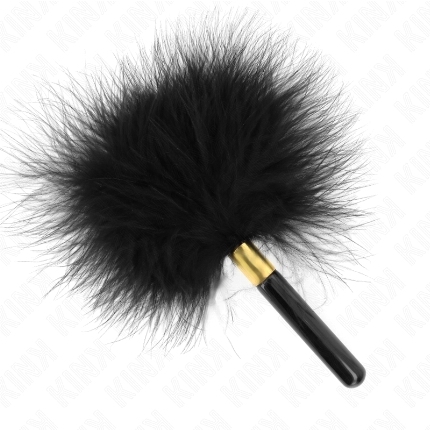 kink - plumas para cosquillas metal dorado negra 18 cm