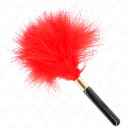 kink - plumas para cosquillas metal dorado rojo 18 cm