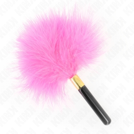 kink - plumas para cosquillas metal dorado fucsia 18 cm