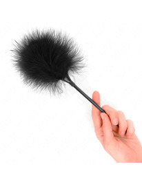 kink - plumas para cosquillas negro usado para el kit bondage 27 cm
