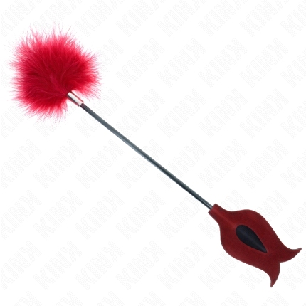 kink - plumas para cosquillas con paleta forma de rosa 38 cm