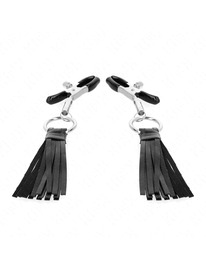 kink - leatherette tassel nipple clamps 6 cm