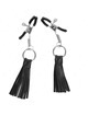 kink - leatherette tassel nipple clamps 6 cm