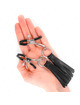kink - leatherette tassel nipple clamps 6 cm