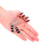 kink - gold thin nipple clamps with 3 black glass beads 7 cm