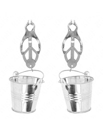 kink - pinzas para pezones estilo japonÉs con cubos plateado