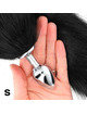 Kink - anal plug size s 7 x 3 cm with synthetic tail 40 cm black