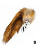 Kink - anal plug size s 7 x 3 cm with synthetic tail 40 cm brown