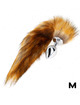 Kink - anal plug size m 8 x 3.5 cm with synthetic tail 40 cm brown