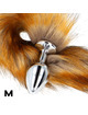 Kink - anal plug size m 8 x 3.5 cm with synthetic tail 40 cm brown