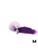 Kink - anal plug size m 8 x 3.5 cm with synthetic tail 40 cm purple