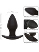 Plug Anal Calexotics Rock Bottom Perfect com Vibração Preto