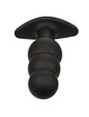 calexotics - rock bottom beaded anal plug 10 vibrations silicone black