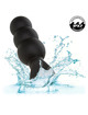 calexotics - rock bottom beaded anal plug 10 vibrations silicone black