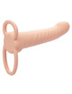 Strap On Calexotics Maxx Ribbed com Vibração Bege