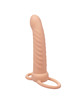 Strap On Calexotics Maxx Ribbed com Vibração Bege