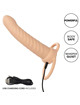 calexotics - maxx ribbed dual penetrator 10 vibrations flesh