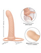 calexotics - maxx ribbed dual penetrator 10 vibrations flesh