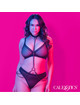 calexotics - euphoria collar halter y correa con cadena talla plus