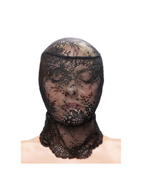 ns novelties - fetish fashion lace hood black