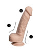 silexd - modelo 1 real skin pene realÍstico termo reactivo 17.8 cm premium silexpan natural