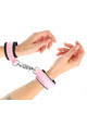 kink - adjustable neoprene wrist restraints pink adjustable 22-34 cm