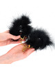 Kink - feather hand cuffs with gold chain model 0
