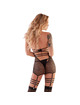 livco corsetti fashion - alvani cf 90577 corset + ligueros + tanga negro s/m