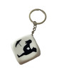 diablo picante - white dice keychain with poses