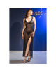 chilirose - cr 4723 long babydoll thong black s
