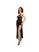 chilirose - cr 4723 babydoll largo tanga negro s